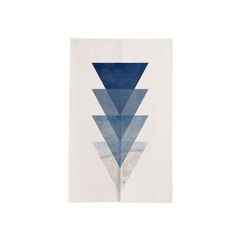 MYRU Japanese Noren Geometric Doorway Curtain Tapestry (Gradient Triangle,33.5 Inches x 59 Inches) - Image 3